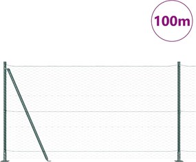 vidaXL Στύλος Περιφράξεων Πράσινο 100 x 1,2 μ (36 mm δίχτυ)