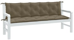 vidaXL Μαξιλάρια Πάγκου Κήπου 2 τεμ. Taupe Μελανζέ 180x50x7 εκ. Ύφ.