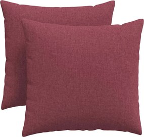 vidaXL Μαξιλάρι Καναπέ 2 pcs ύφασμα Κόκκινο 45 x 45 cm