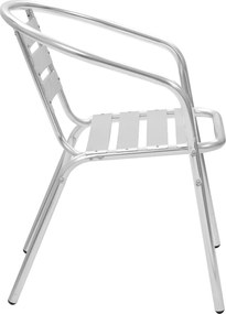 vidaXL Καρέκλες Κήπου Στοιβαζόμενες 4 τεμ. Αλουμινίου