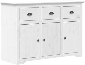 vidaXL Μπουφές BODO Λευκός 115,5x43x200,5 εκ. από Μασίφ Ξύλο Πεύκου