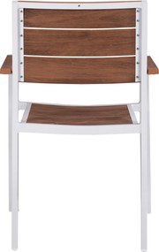 ΠΟΛΥΘΡΟΝΑ ΑΛΟΥΜΙΝΙΟΥ SAGA ΛΕΥΚΗ ΜΕ POLYWOOD HM5127.01 55x56x85Υ εκ.
