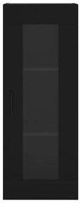 Ντουλάπι Μαύρο 34,5 x 34 x 180 εκ. από Επεξεργασμένο Ξύλο - Μαύρο