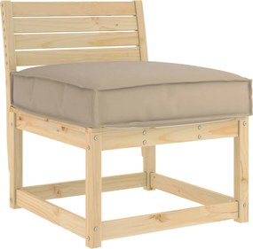 vidaXL Μαξιλάρι Taupe 60 x 60 x 12 cm Ύφασμα Όξφορντ