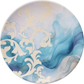 Service Plate Set (6 Pieces) Turquoise Pattern Multicolor