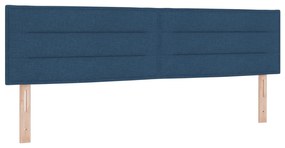 vidaXL Κρεβάτι Box Spring με Στρώμα  σε Μπλε, 180x200 εκ. Υφάσματος