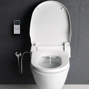 GSI Pura Swirl 8815 Πορσελάνινη Λεκάνη Κρεμαστή 55cm με Ηλεκτρονικό Κάλυμμα Uspa 6035RU