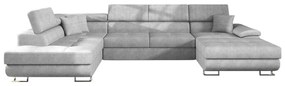 Γωνιακός Καναπές Comfivo 190, Λειτουργία ύπνου, Αποθηκευτικός χώρος, 345x202x71cm, 192 kg, Πόδια: Πλαστική ύλη, Μέταλλο | Epipla1.gr