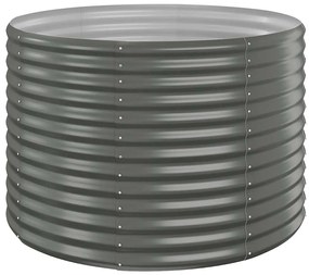 vidaXL Ζαρντινιέρα Γκρι 100x100x68 εκ. Γαλβανισμένος χάλυβας