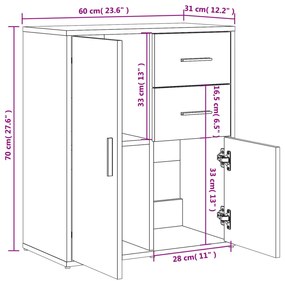 ΒΟΗΘΗΤΙΚΑ ΝΤΟΥΛΑΠΙΑ 2 ΤΕΜ. ΚΑΠΝΙΣΤΗ ΔΡΥΣ 60X31X70ΕΚ. ΕΠΕΞ. ΞΥΛΟ 3276564