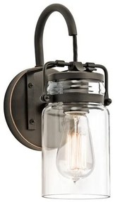 Απλίκα Φωτιστικό Τοίχου 1xE27 Brinley Elstead Lighting-KL-BRINLEY1-OZ-Μπρονζέ KL-BRINLEY1-OZ