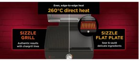 Ηλεκτρική ψησταριά Ninja GR101EU, 1450W, 28x37 cm, Γρήγορη θέρμανση, 60-260C, 2 πλάκες, Μαύρο