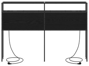 vidaXL Κεφαλάρι Αποθήκης Μαύρη δρυς 150 cm Επεξεργασμένο ξύλο