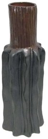 Βάζο Κεραμικό 003-223-081 12,5x12,5x37,5cm Grey-Brown Ceramic