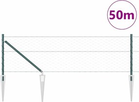 vidaXL Στύλος Περιφράξεων Πράσινο 50 x 0,8 μ (50 mm δίχτυ)