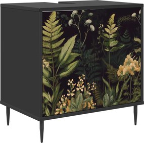 vidaXL Ντουλάπι Μπάνιου RHENEN Μαύρη Δρυς 60 x 40 x 61 εκ