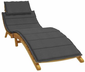 vidaXL Μαξιλάρι Ξαπλώστρας Ανθρακί 186x58x4 εκ. Ύφασμα