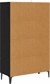 vidaXL Highboard Μαύρη Δρυς 70 x 31 x 115 εκ Επεξεργασμένο Ξύλο