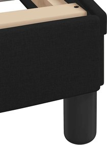 vidaXL Κρεβάτι με Στρώμα Dover Μαύρο 120x200 εκ. Υφασμάτινο