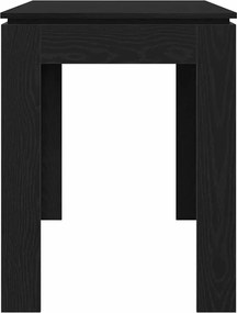 vidaXL Τραπεζαρία Μαύρη Δρυς 120x60x76 εκ. από Τεχνητό Ξύλο