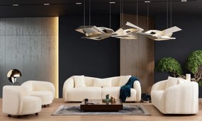 Καναπές 3θέσςιος Venedik 236x91x76εκ - Cream