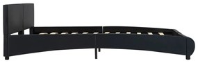vidaXL Πλαίσιο Κρεβατιού με LED Μαύρο 180x200 εκ. από Συνθετικό Δέρμα