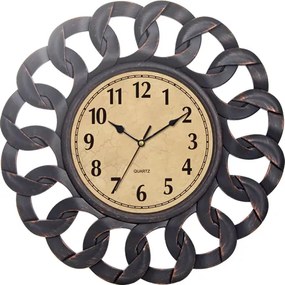 Ρολόι Τοίχου ArteLibre Μαύρο Πλαστικό Φ40.6cm