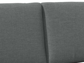 vidaXL Ταπετσαρισμένο κεφαλάρι Σκούρο Γκρι 200 cm Στερεά ξυλεία πεύκου