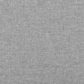 vidaXL Κρεβάτι Boxspring με Στρώμα Ανοιχτό Γκρι 120x190 εκ. Υφασμάτινο