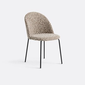 Καρέκλα με υφή μπούκλε και λεοπάρ σχέδιο, Nordie