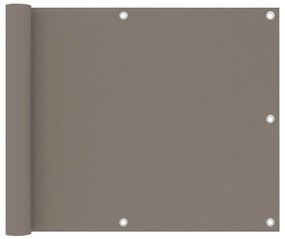 Διαχωριστικό Βεράντας Taupe 75 x 400 εκ. Ύφασμα Oxford - Μπεζ-Γκρι