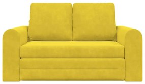 vidaXL Κρεβάτι καναπές Κίτρινο 148 x 71 x 83 εκ. Βελούδο