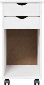 vidaXL Κινητό Ντουλάπι Λευκός 34 x 39 x 65,5 cm Στερεό πεύκο