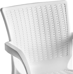 Τραπεζαρία Icon-Festive pakoworld σετ 3τεμ PP σε λευκή απόχρωση