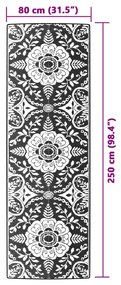 vidaXL Χαλί εξωτερικού χώρου ARAKIL ροζ 80x250 cm PP