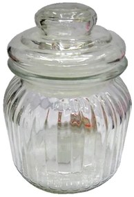 Βάζο γυάλινο με πώμα 14,5 cm - Ανά 2 Τμχ