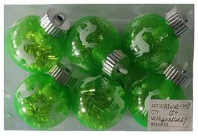 Σετ Χριστουγεννιάτικες μπάλες - 6cm - 6pcs - 232099