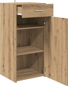 vidaXL Πλαϊνό γραφείο με συρτάρι artisan δρυς 45 x 42,5 x 93 εκ.