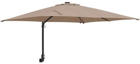 vidaXL Ομπρέλα Κήπου Taupe 248.5 x 247.5 x 160 εκ. ύφασμα