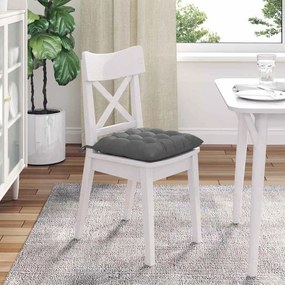 vidaXL Μαξιλάρια καθισμάτων 4 τμχ. Μικροΐνες Σκούρο Γκρι