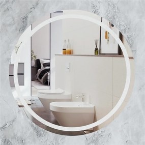 Stewehome Στρογγυλός Καθρέπτης LED Μπάνιου με Κομψό Design Ø75cm