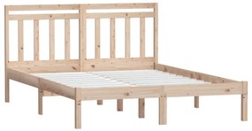 vidaXL Πλαίσιο Κρεβατιού 150 x 200 εκ. Μασίφ Ξύλο King Size