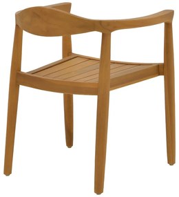 Πολυθρόνα Ganny teak ξύλο σε φυσική απόχρωση 59x56x71εκ