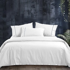 Παπλωματοθήκη Υπέρδιπλη (Σετ 240x220) Nautica By Nef-Nef Homeware Nau Wave Solid Λευκό
