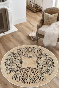 Χαλί Woopamuk473 599HFT4851 Cream-Black Conceptum Hypnose 120X120cm Round