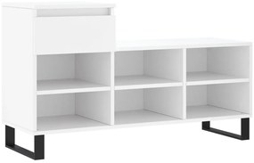 vidaXL Παπουτσοθήκη Λευκή 102x36x60 εκ. από Επεξεργασμένο Ξύλο