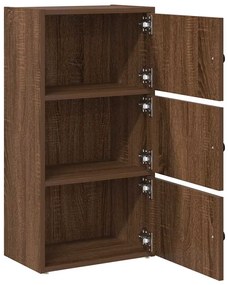Βιβλιοθήκη Καφέ Δρυς 40x24x77 εκ. από Επεξεργασμένο Ξύλο - Καφέ