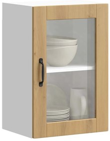 Ντουλάπι τοίχου κουζίνας με γυάλινη πόρτα Porto Δρυς τεχνίτης