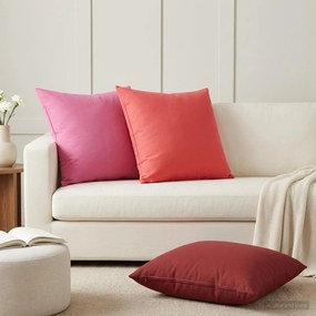 vidaXL Κάλυμμα Μαξιλαριού 6 pcs HEERLEN Κόκκινο 80 x 80 cm Πολυεστέρας