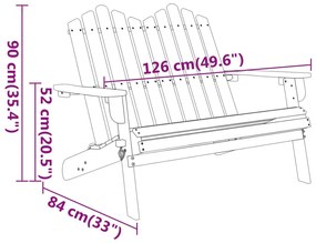 ΠΑΓΚΑΚΙ ΚΗΠΟΥ ADIRONDACK 126 ΕΚ. ΑΠΟ ΜΑΣΙΦ ΞΥΛΟ ΑΚΑΚΙΑΣ 360038